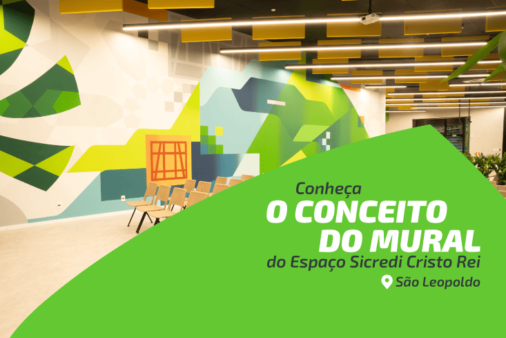 História, cooperativismo e futuro: conheça o conceito do mural do Espaço Sicredi Cristo Rei